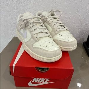 Nike Women's Cream and White Sneakers